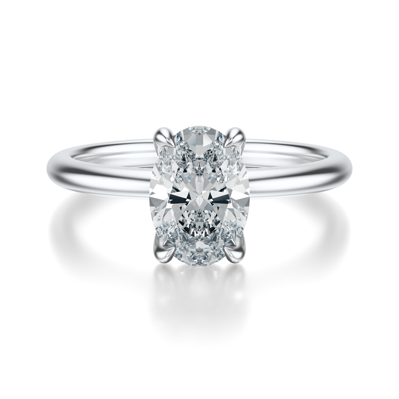 THE GRACE Oval Hidden Halo Ring