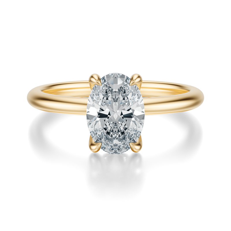 THE GRACE Oval Hidden Halo Ring