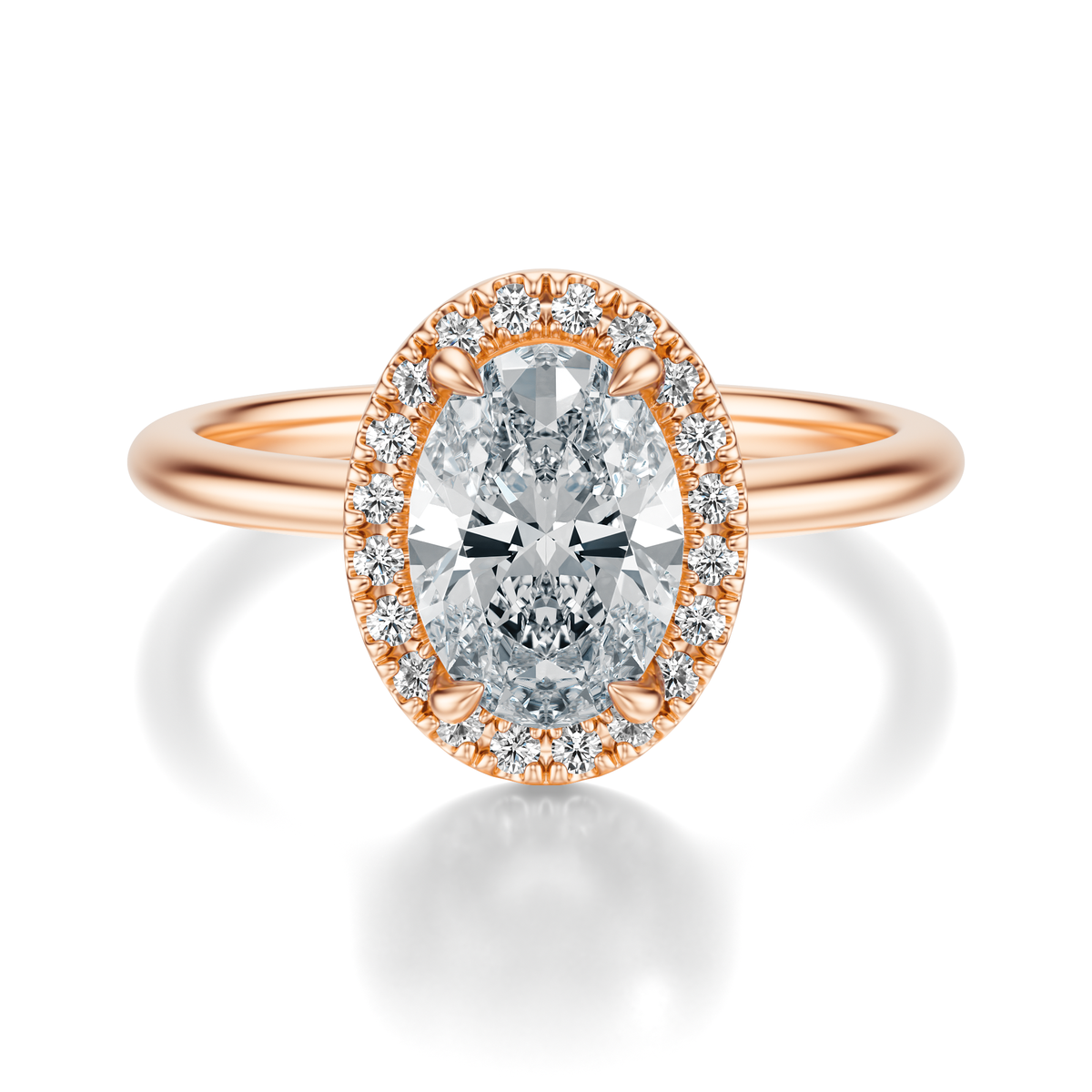 THE NADEAN Oval Halo Ring