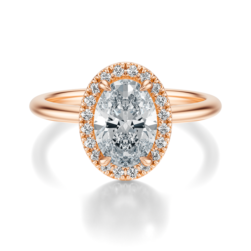 THE NADEAN Oval Halo Ring
