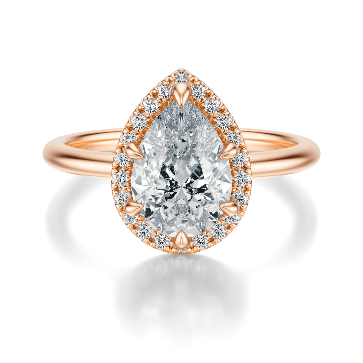 THE NADEAN Pear Halo Ring
