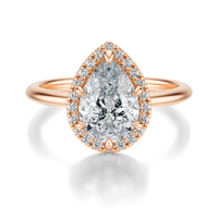 THE NADEAN Pear Halo Ring