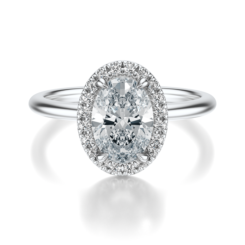 THE NADEAN Oval Halo Ring