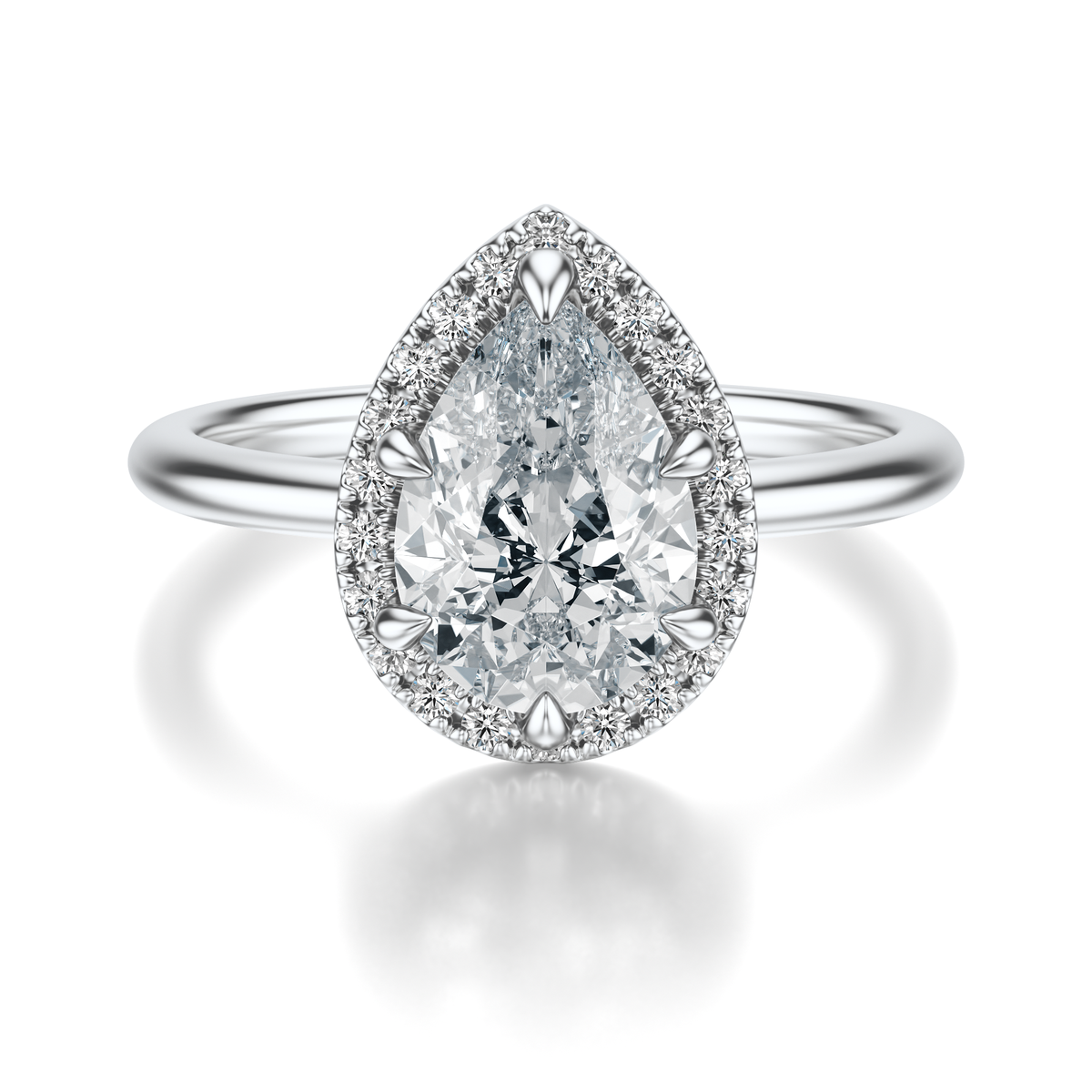 THE NADEAN Pear Halo Ring