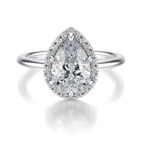 THE NADEAN Pear Halo Ring