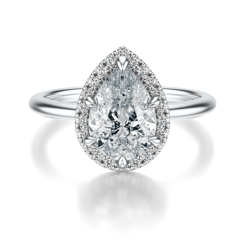 THE NADEAN Pear Halo Ring