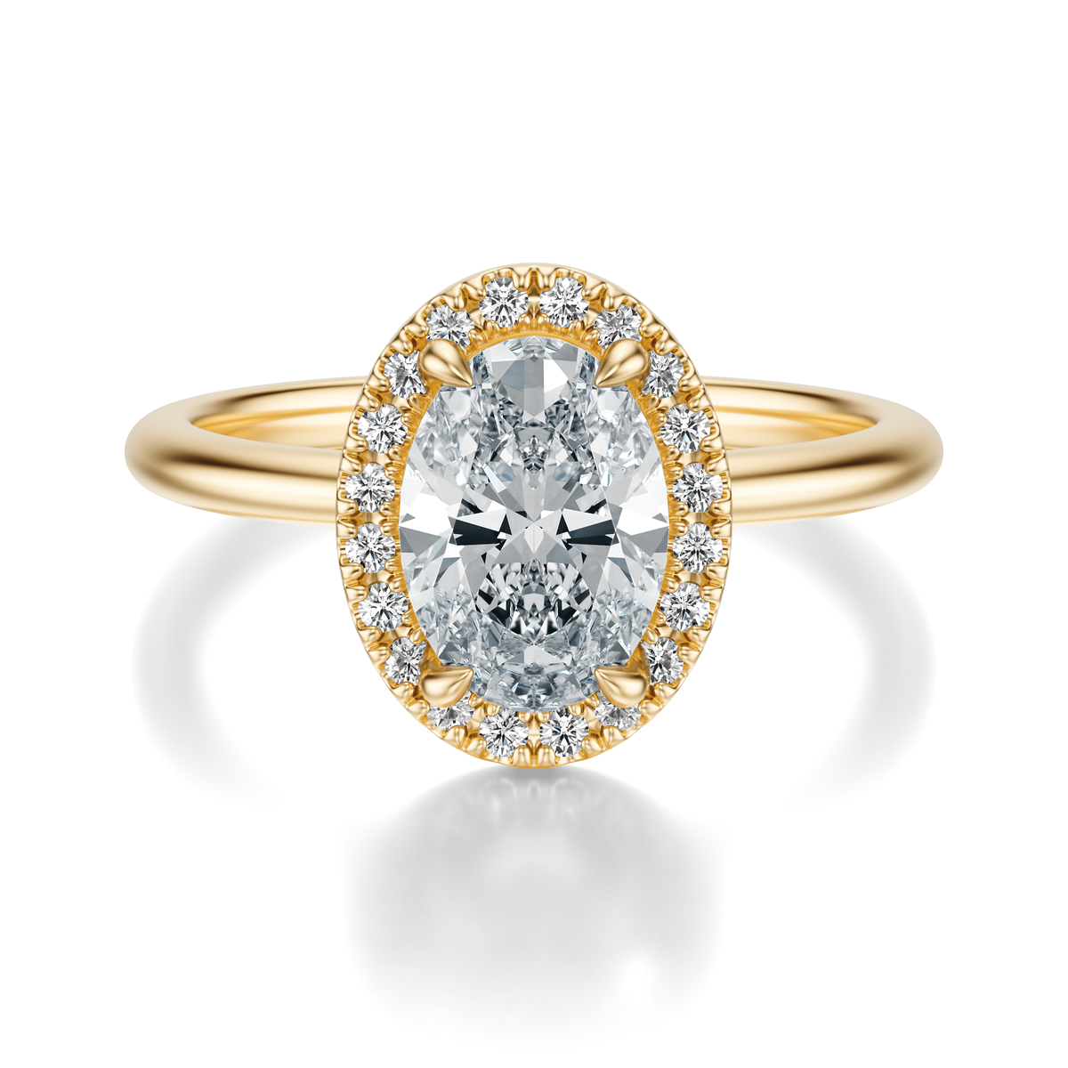 THE NADEAN Oval Halo Ring