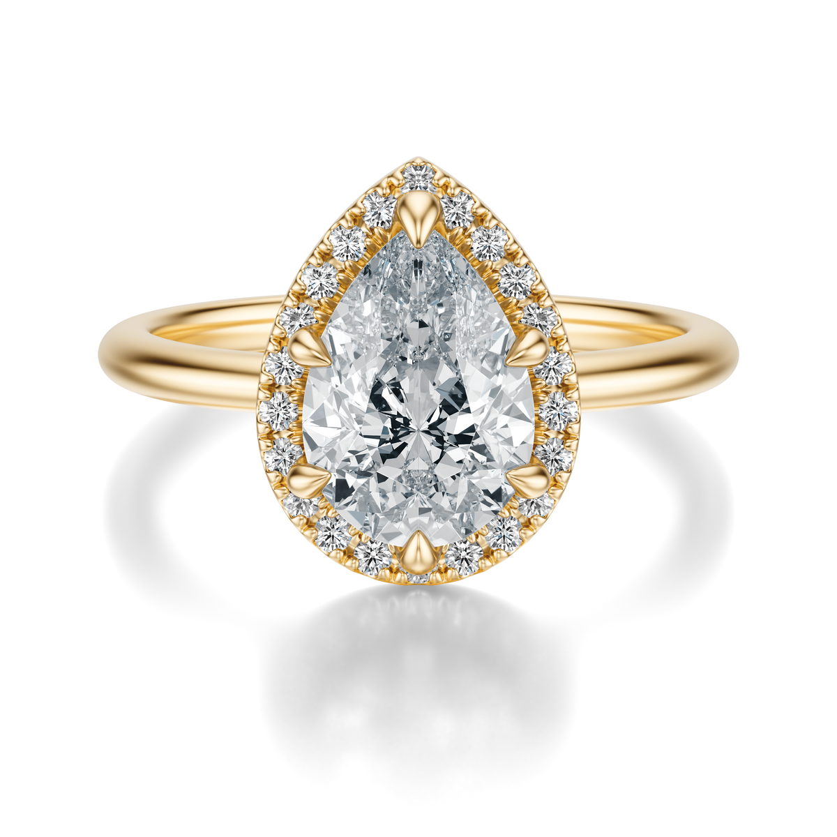 THE NADEAN Pear Halo Ring