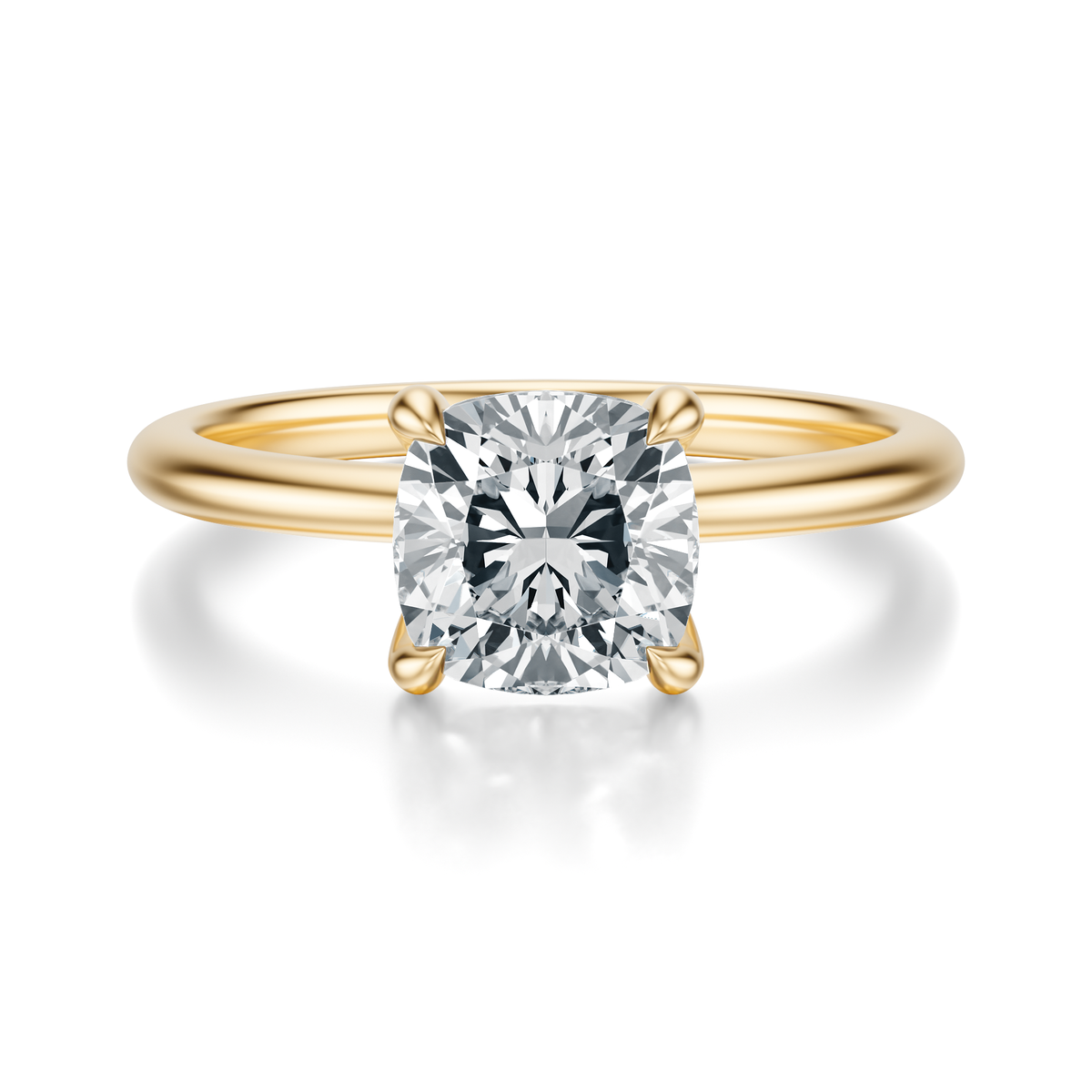 THE IMAN Cushion Solitaire Ring