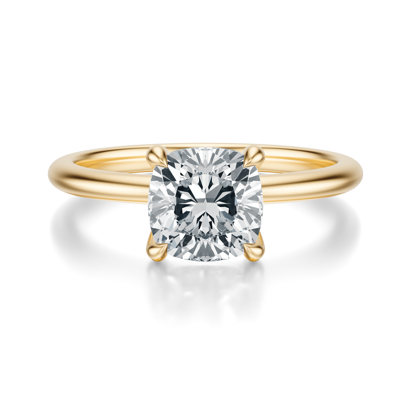 THE IMAN Cushion Solitaire Ring