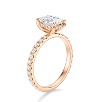 THE JAQUELINE Oval Hidden Halo Pave Ring