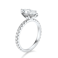 THE JAQUELINE Marquise Hidden Halo Pave Ring