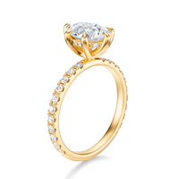 THE JAQUELINE Pear Hidden Halo Pave Ring