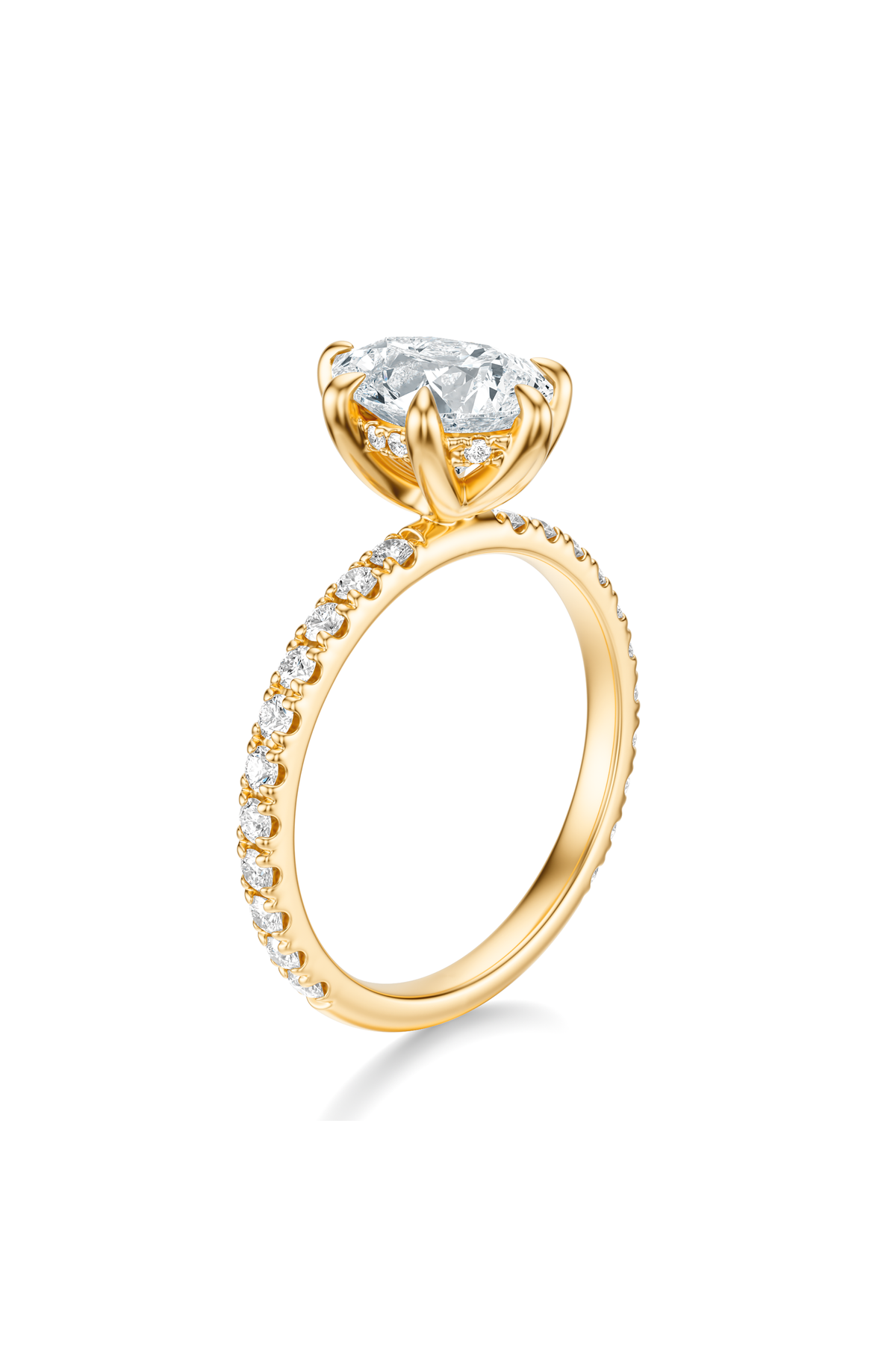 THE JAQUELINE Pear Hidden Halo Pave Ring