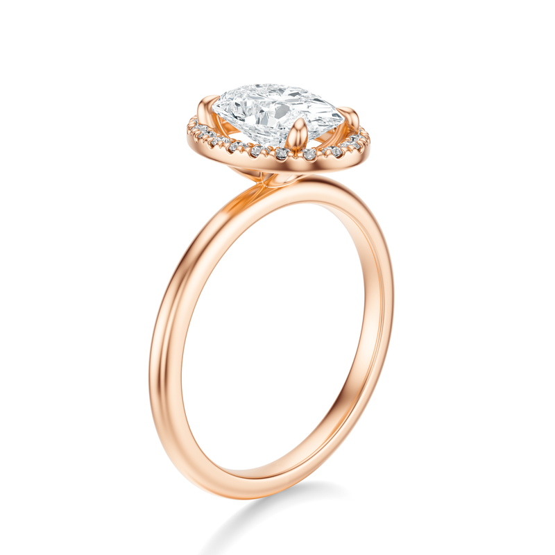 THE NADEAN Oval Halo Ring