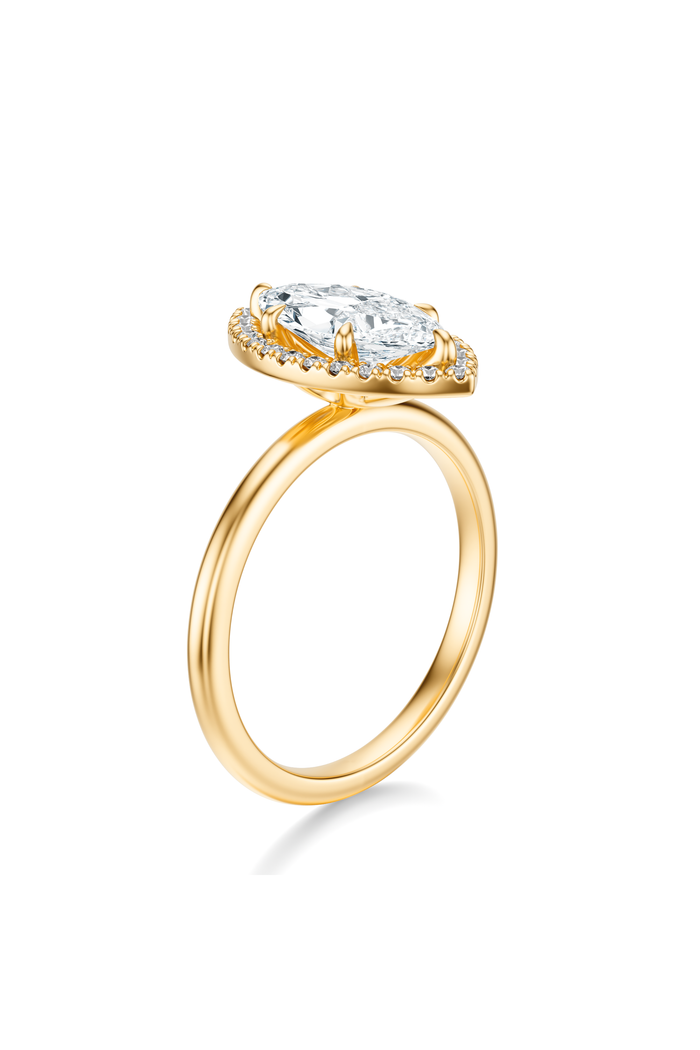 THE NADEAN Marquise Halo Ring