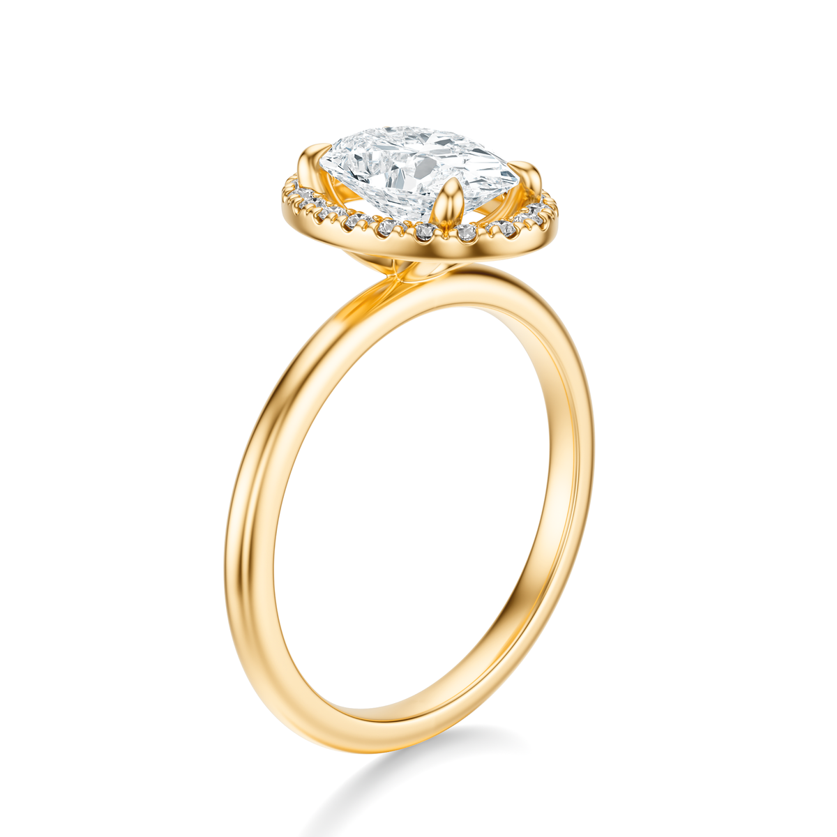 THE NADEAN Oval Halo Ring
