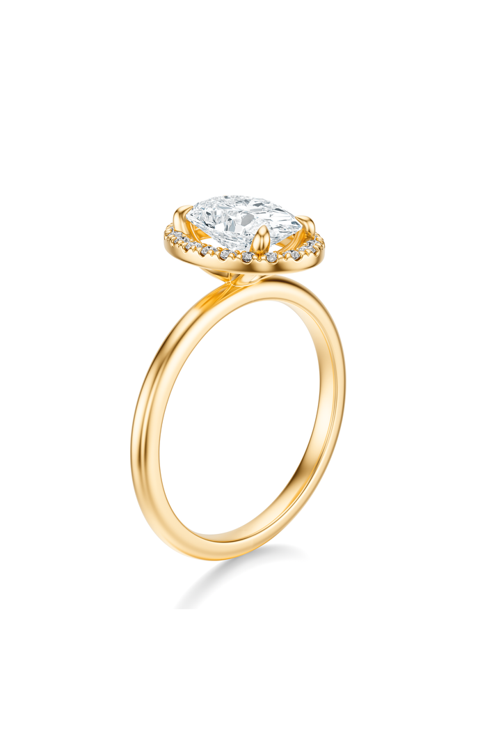 THE NADEAN Oval Halo Ring
