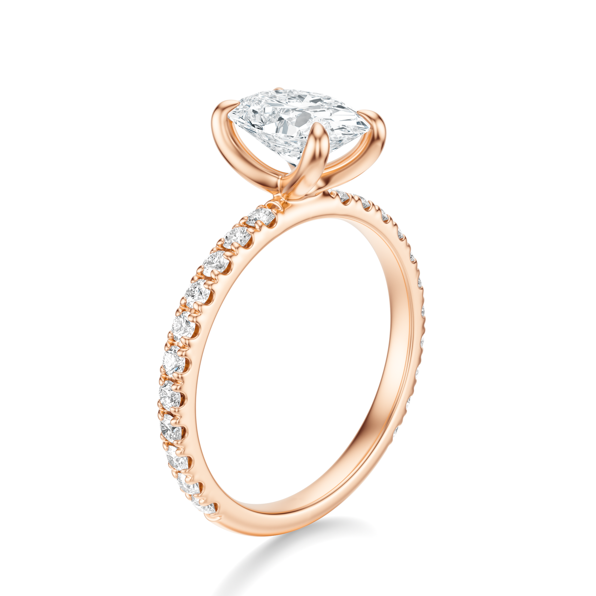 THE PAULINE Oval Pave Ring