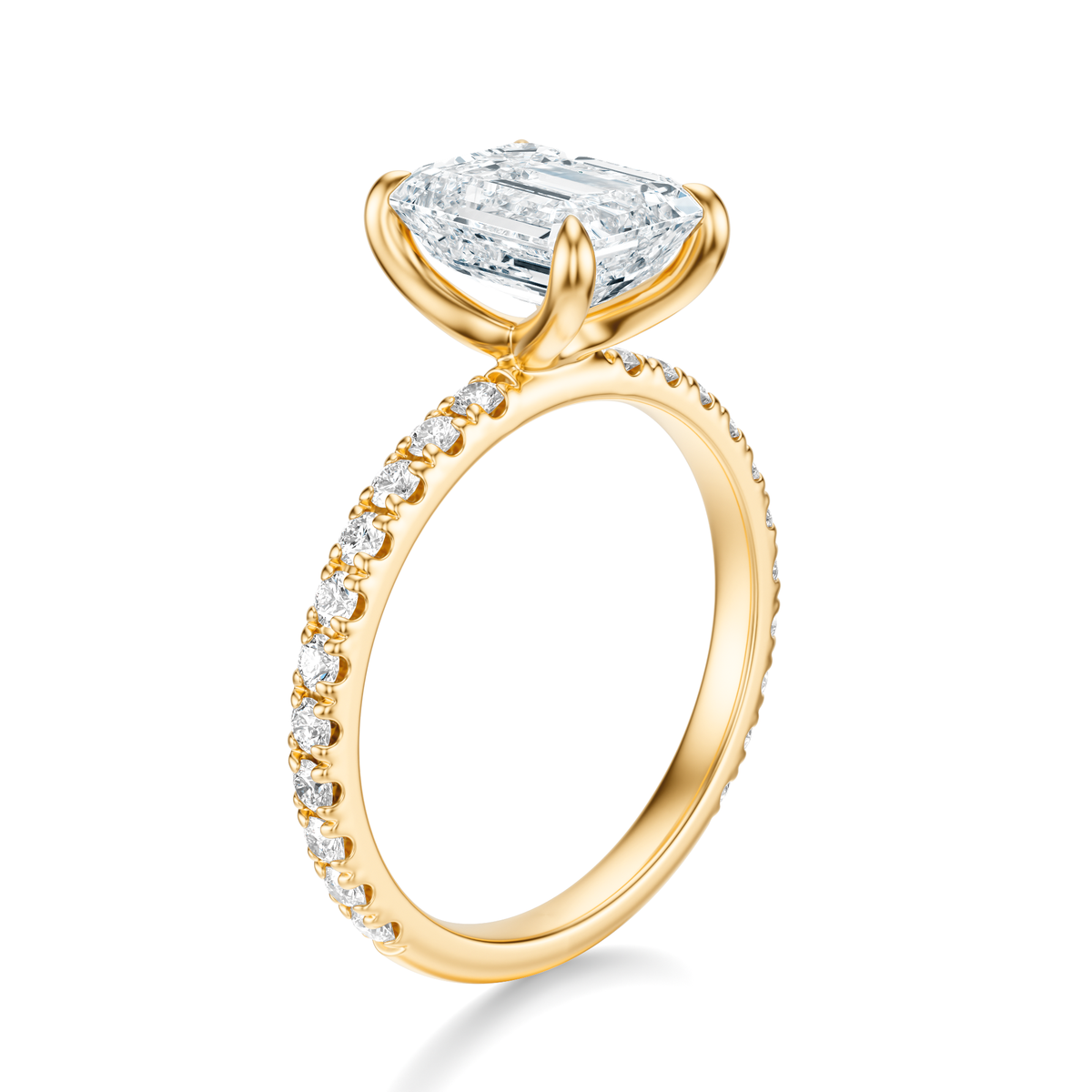 THE PAULINE Emerald Pave Ring