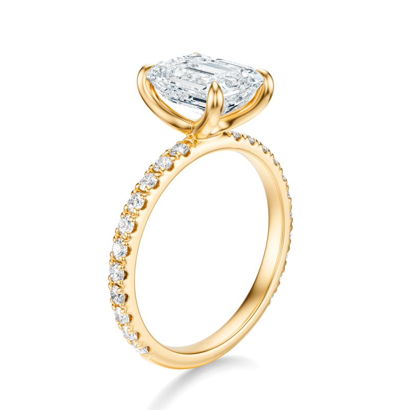 THE PAULINE Emerald Pave Ring