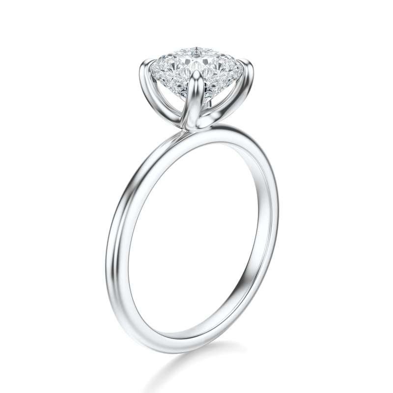THE IMAN Cushion Solitaire Ring