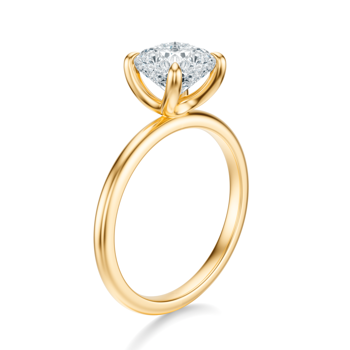 THE IMAN Cushion Solitaire Ring