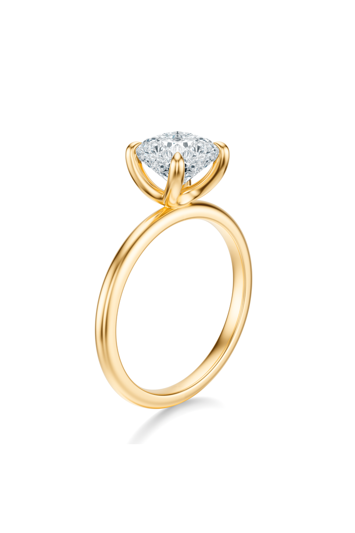 THE IMAN Cushion Solitaire Ring