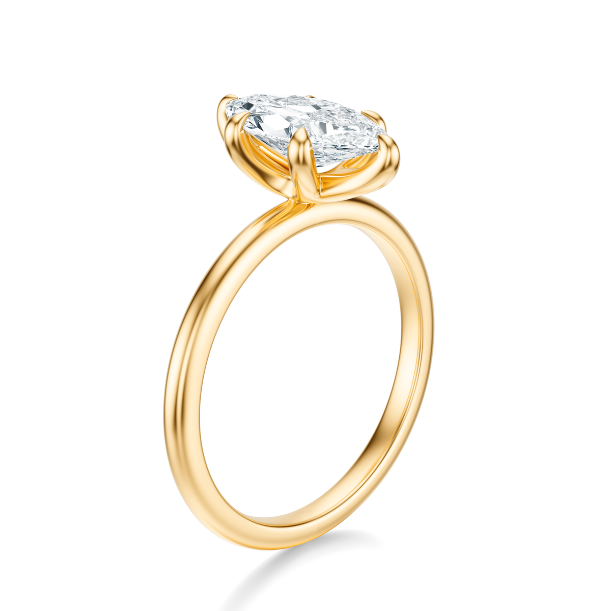 THE IMAN Pear Solitaire Ring