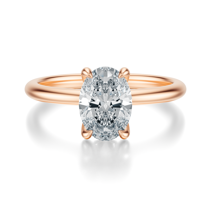 THE GRACE Oval Hidden Halo Ring