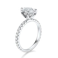 THE JAQUELINE Pear Hidden Halo Pave Ring