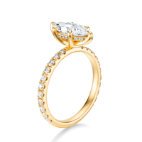 THE JAQUELINE Marquise Hidden Halo Pave Ring