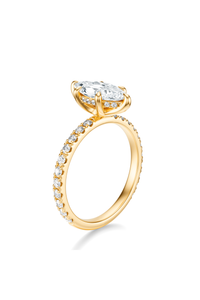 THE JAQUELINE Marquise Hidden Halo Pave Ring