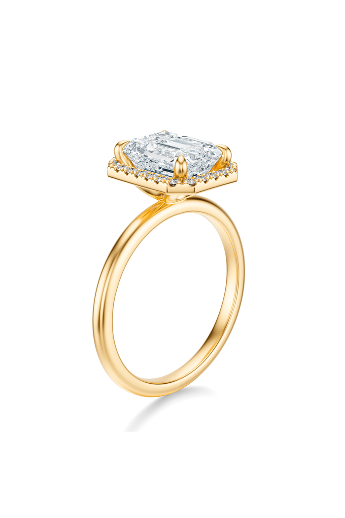 THE NADEAN Emerald Halo Ring