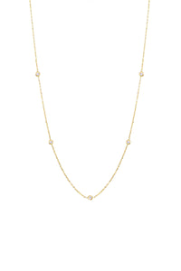 THE ROUND Diamond Gold Silk Necklace