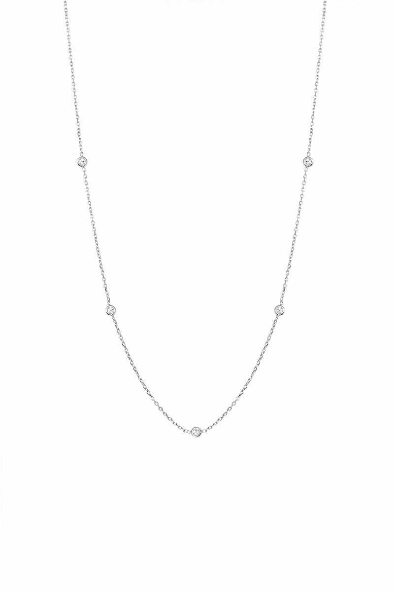 THE ROUND Diamond Gold Silk Necklace