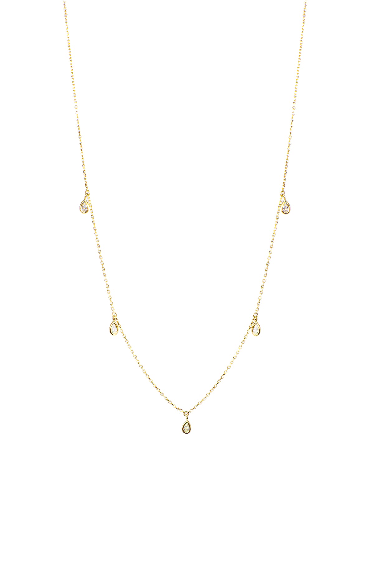 THE DROP Diamond Gold Silk Necklace