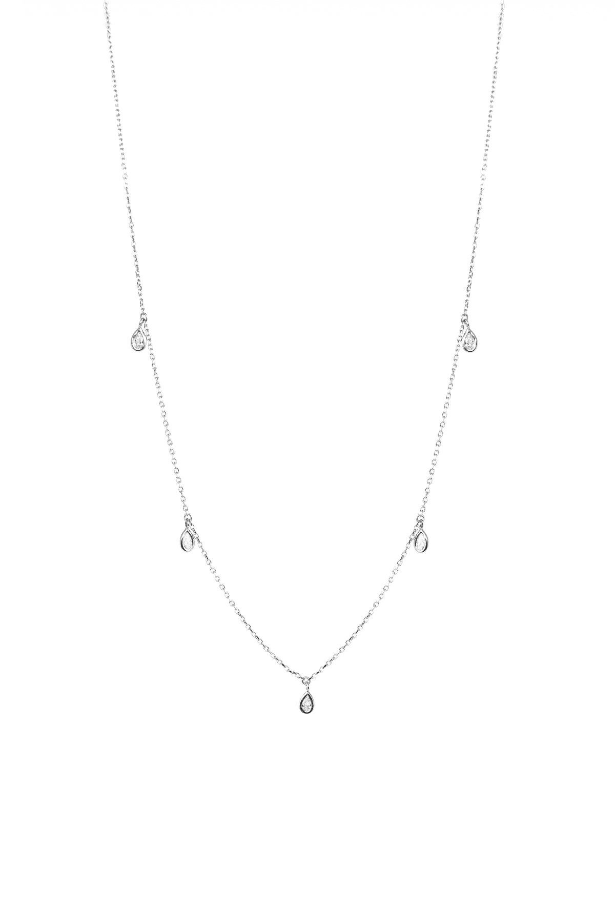 THE DROP Diamond Gold Silk Necklace