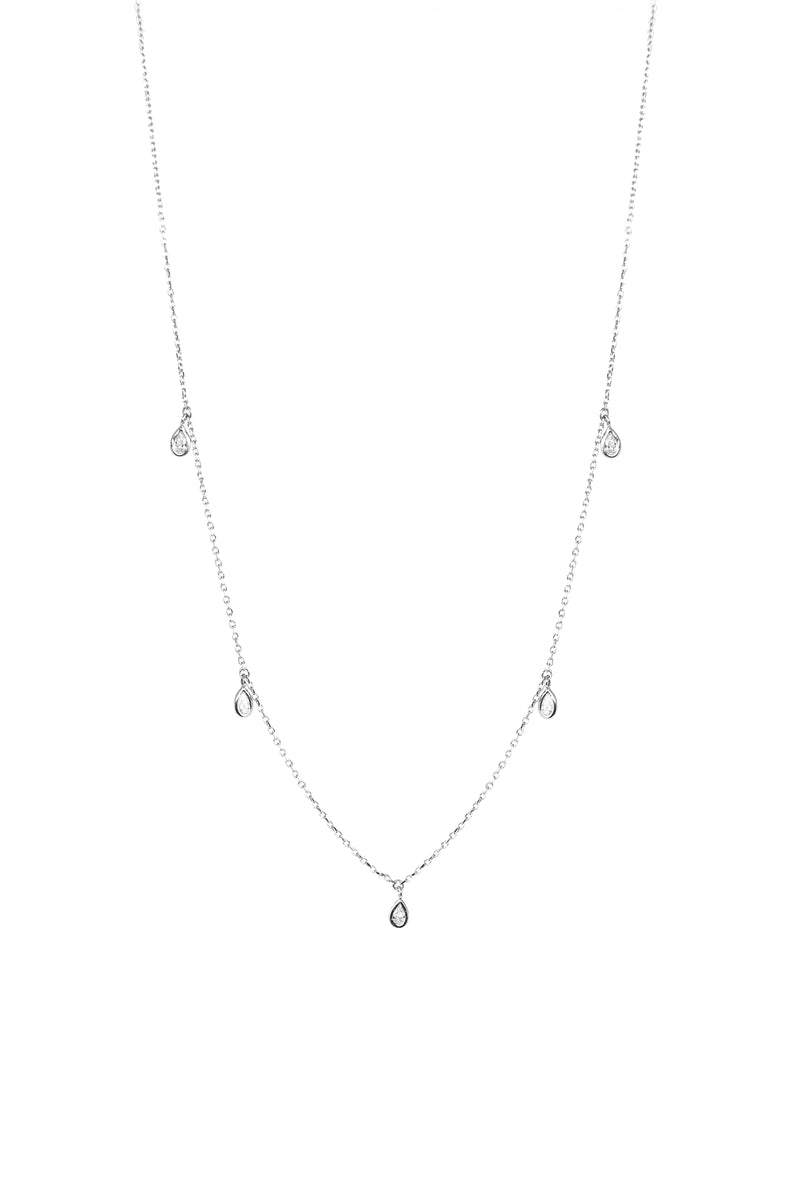 THE DROP Diamond Gold Silk Necklace