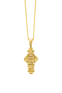 THE ETHIOPIAN Cross Necklace with Thick Chain