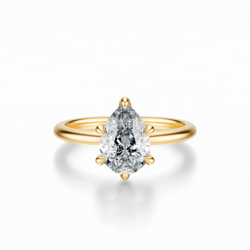 THE GRACE Pear Hidden Halo Ring