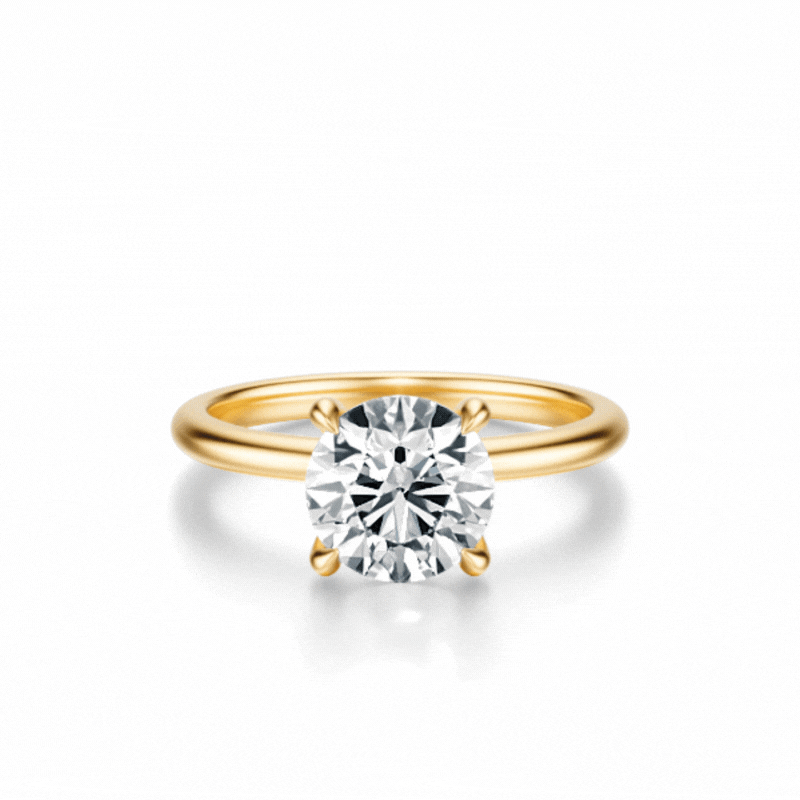 THE GRACE Round Hidden Halo Ring