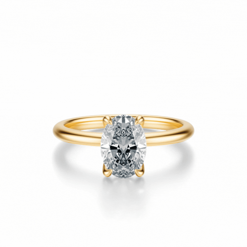 THE GRACE Oval Hidden Halo Ring