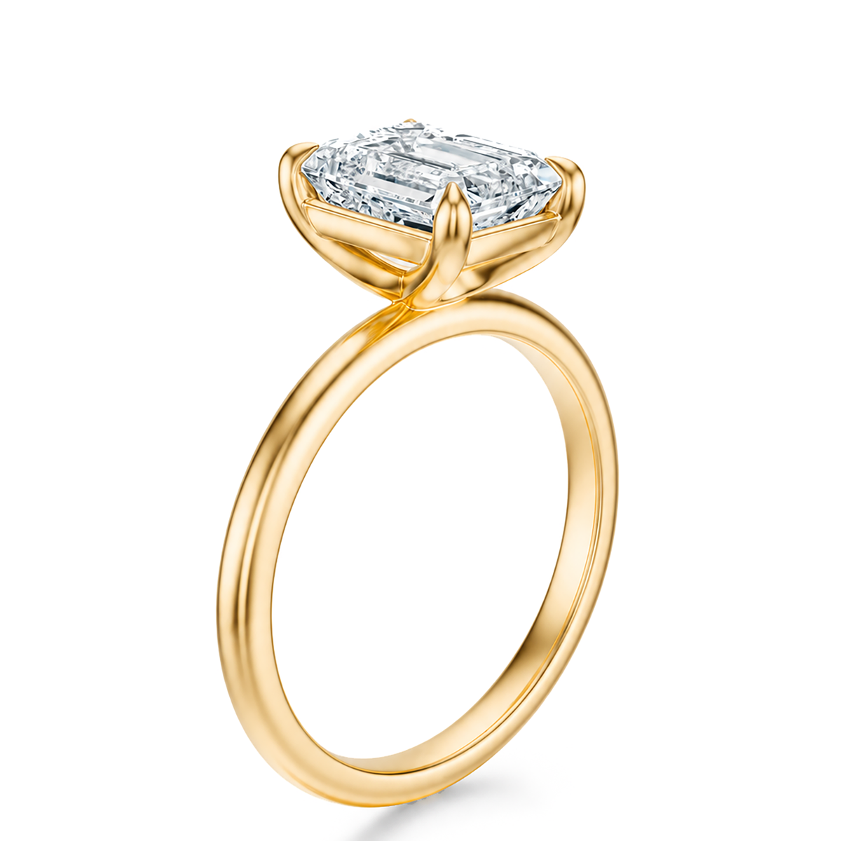 THE ASTER Emerald Solitaire Ring