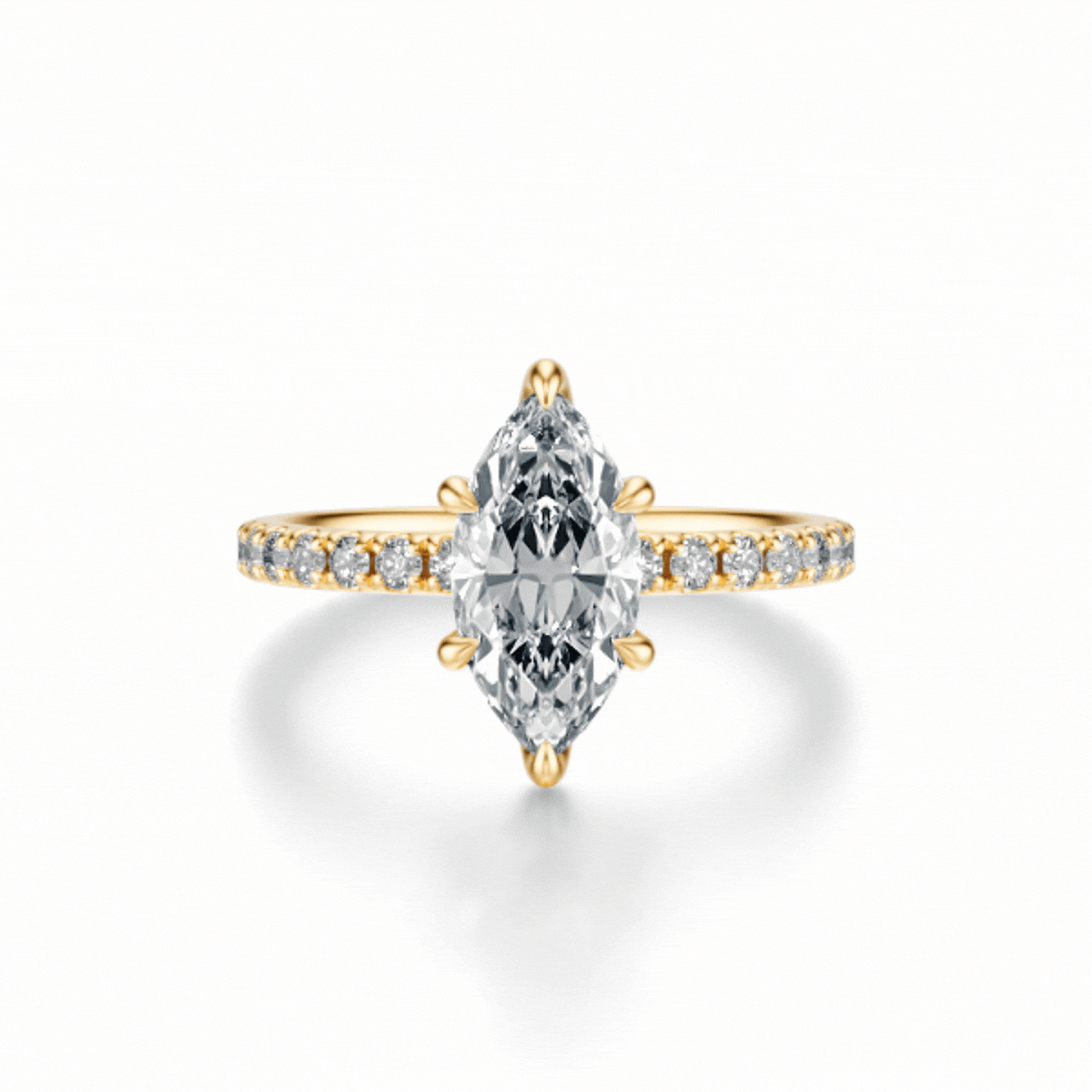 THE JAQUELINE Marquise Hidden Halo Pave Ring