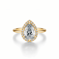 THE NADEAN Pear Halo Ring