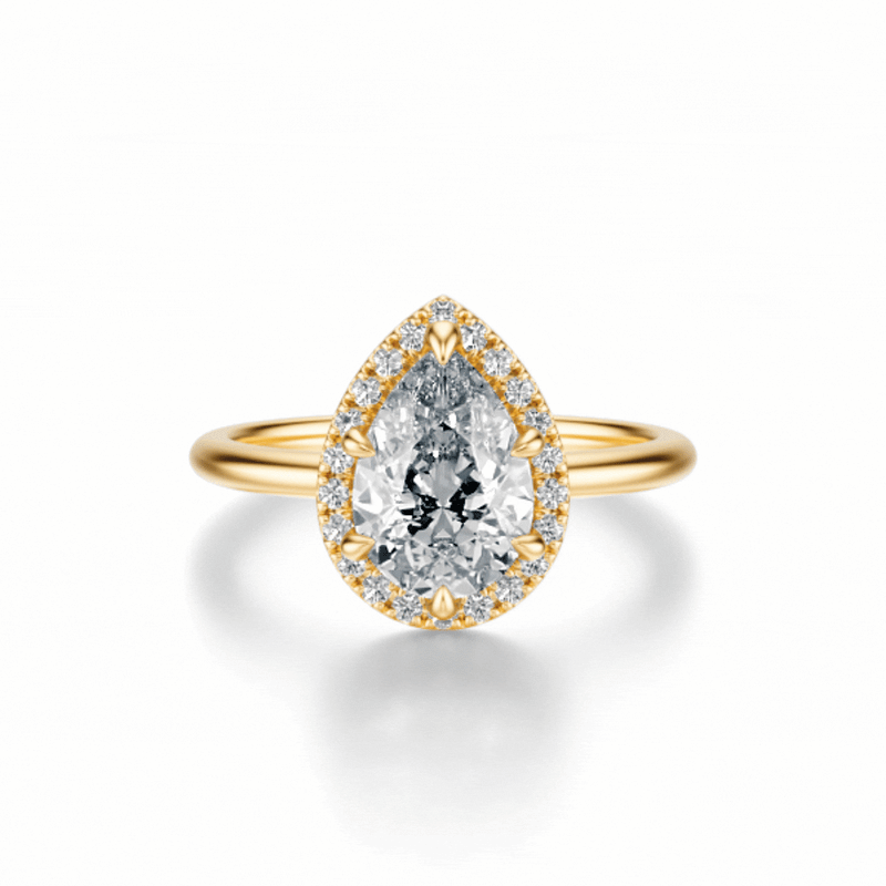 THE NADEAN Pear Halo Ring