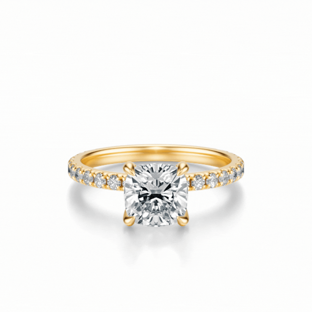 THE PAULINE Cushion Pave Ring