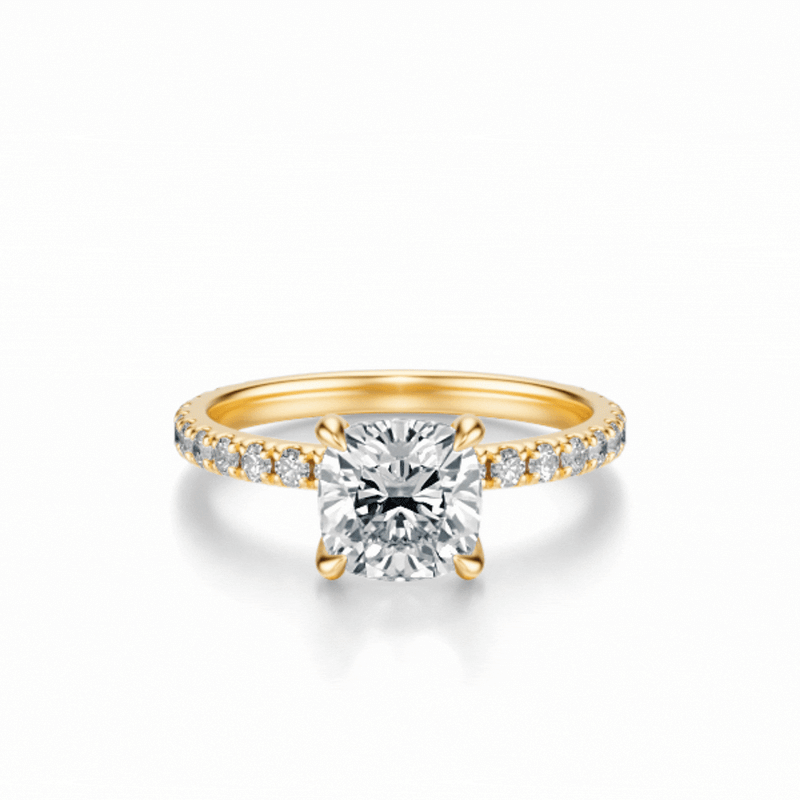 THE PAULINE Cushion Pave Ring