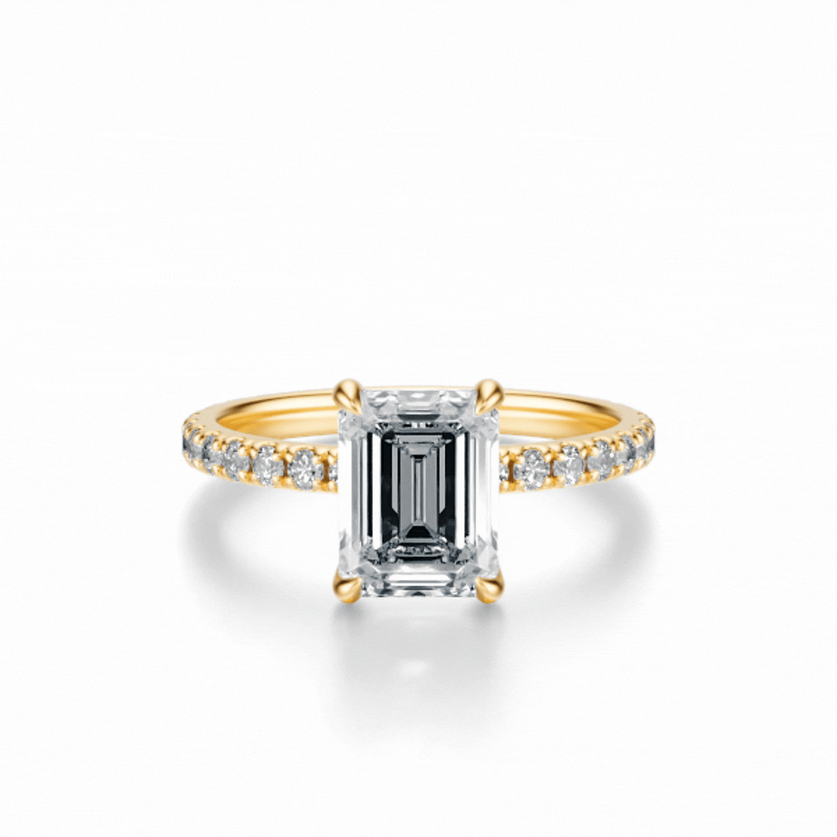THE PAULINE Emerald Pave Ring